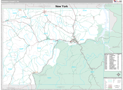 Warren County, PA Wall Map