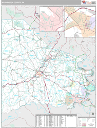 Washington County, PA Wall Map