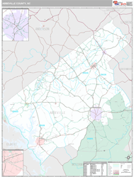 Abbeville County, SC Wall Map