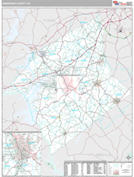 Anderson County, SC Wall Map