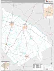 Bamberg County, SC Wall Map