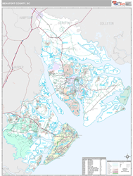 Beaufort County, SC Wall Map