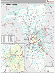 Greenville County, SC Wall Map