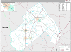 Hampton County, SC Wall Map