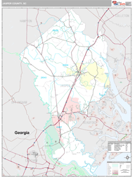 Jasper County, SC Wall Map