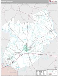 Kershaw County, SC Wall Map