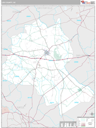 Lee County, SC Wall Map