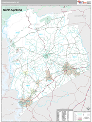 Pickens County, SC Wall Map