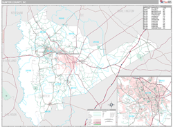 Sumter County, SC Wall Map