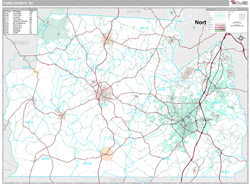 York County, SC Wall Map