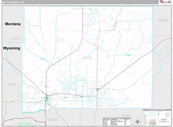 Butte County, SD Wall Map