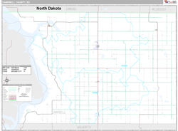 Campbell County, SD Wall Map