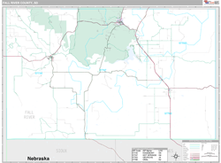 Fall River County, SD Wall Map