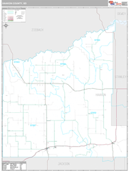 Haakon County, SD Wall Map