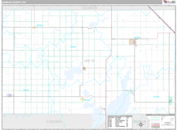 Hamlin County, SD Wall Map