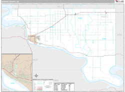 Hughes County, SD Wall Map