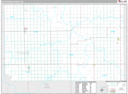 Hutchinson County, SD Wall Map