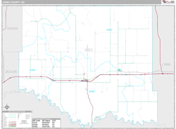 Jones County, SD Wall Map