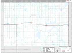 Kingsbury County, SD Wall Map