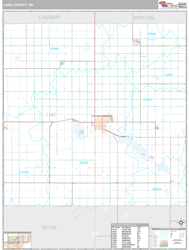 Lake County, SD Wall Map