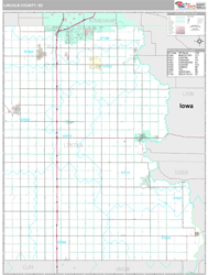 Lincoln County, SD Wall Map