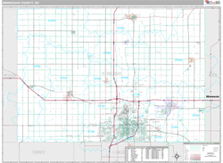 Minnehaha County, SD Wall Map