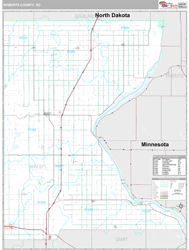 Roberts County, SD Wall Map