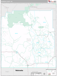 Shannon County, SD Wall Map