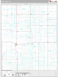 Spink County, SD Wall Map