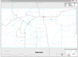 Todd County, SD Wall Map