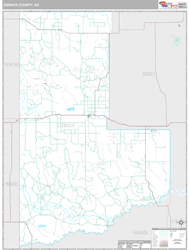 Ziebach County, SD Wall Map