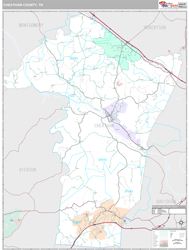 Cheatham County, TN Wall Map