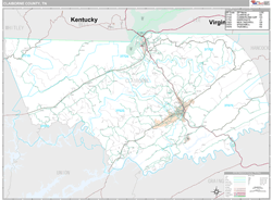 Claiborne County, TN Wall Map