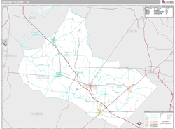 Crockett County, TN Wall Map