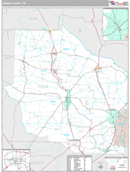 Gibson County, TN Wall Map
