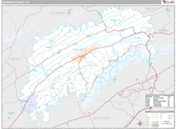 Grainger County, TN Wall Map