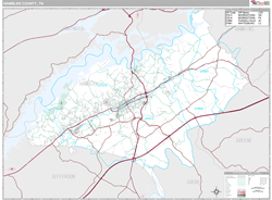 Hamblen County, TN Wall Map