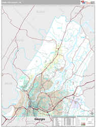 Hamilton County, TN Wall Map