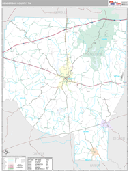 Henderson County, TN Wall Map