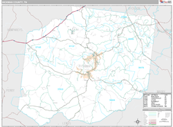 Hickman County, TN Wall Map