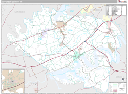 Jefferson County, TN Wall Map