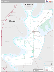 Lake County, TN Wall Map