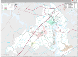 Loudon County, TN Wall Map