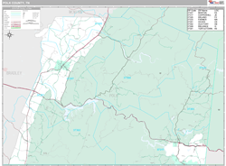 Polk County, TN Wall Map