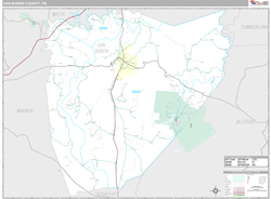 Van Buren County, TN Wall Map