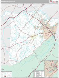 Washington County, TN Wall Map