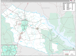 Angelina County, TX Wall Map