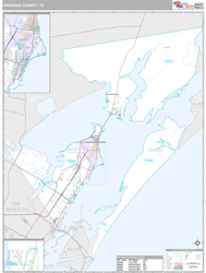 Aransas County, TX Wall Map