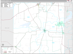 Archer County, TX Wall Map