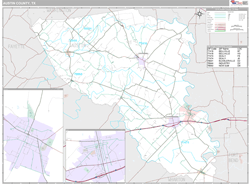 Austin County, TX Wall Map